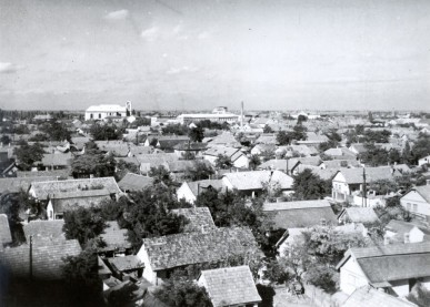A város látképe a Szentkúti templom tornyából - 1959. június
