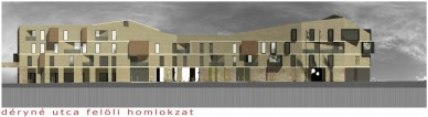 Déryné utca felőli homlokzat - Nirmana