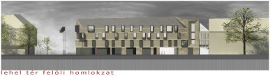 Lehel tér felőli homlokzat - Nirmana